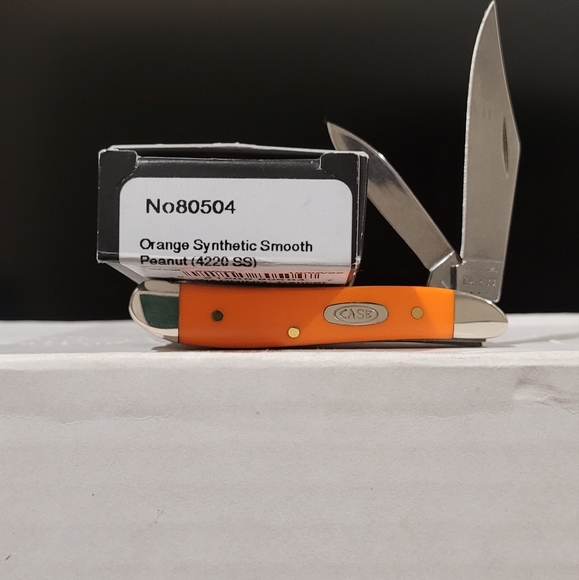 Case Orange Synthetic Smooth Style Peanut - Picture 1 of 3